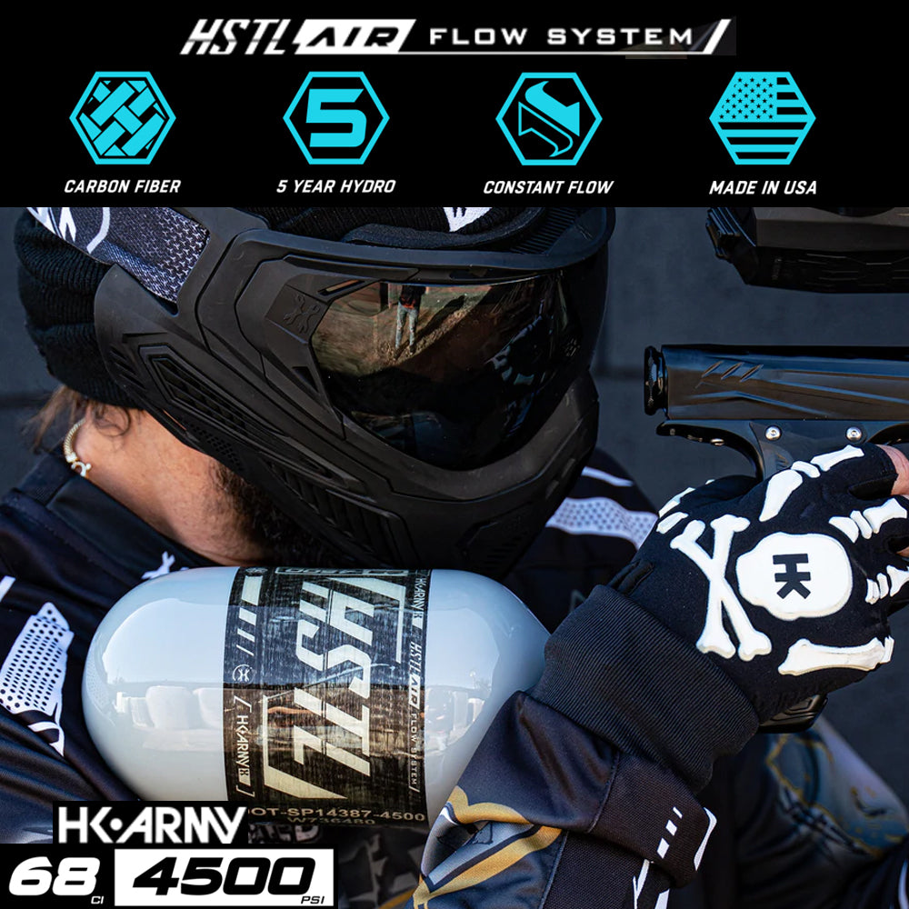 HK Army HSTL 68/4500 Carbon Fiber HPA Compressed Air Paintball Tank System - Standard Reg