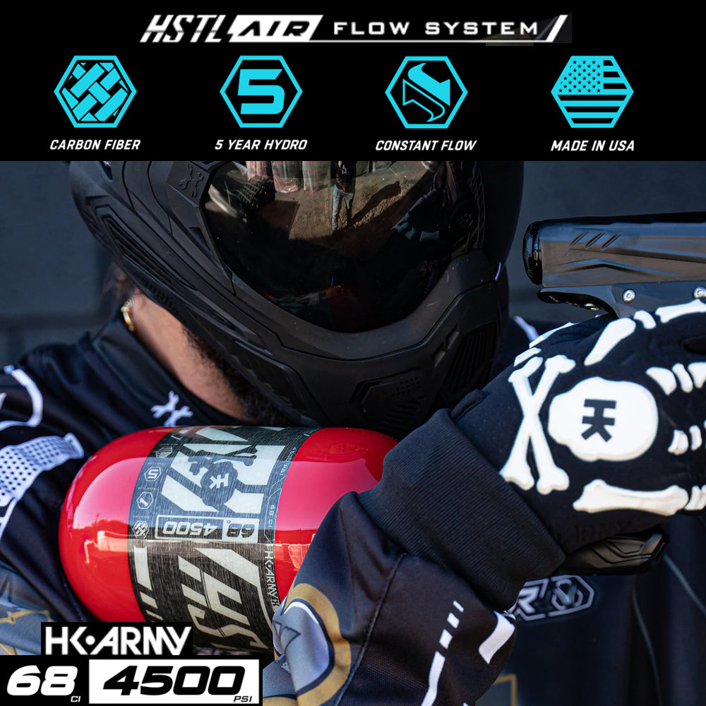 HK Army HSTL 68/4500 Carbon Fiber HPA Compressed Air Paintball Tank System - Standard Reg