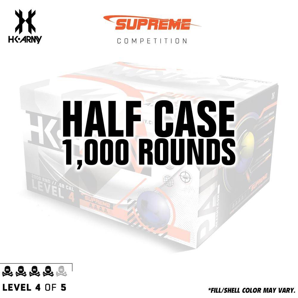 HK Army Supreme Paint .68 Caliber Paintballs - Level 4/5 - Pearl Blue Shell / Yellow Fill - PaintballDeals.com