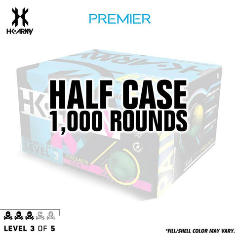 HK Army Premier Paint .68 Caliber Paintballs - Level 3/5 - Lime Green Shell / Yellow Fill - PaintballDeals.com