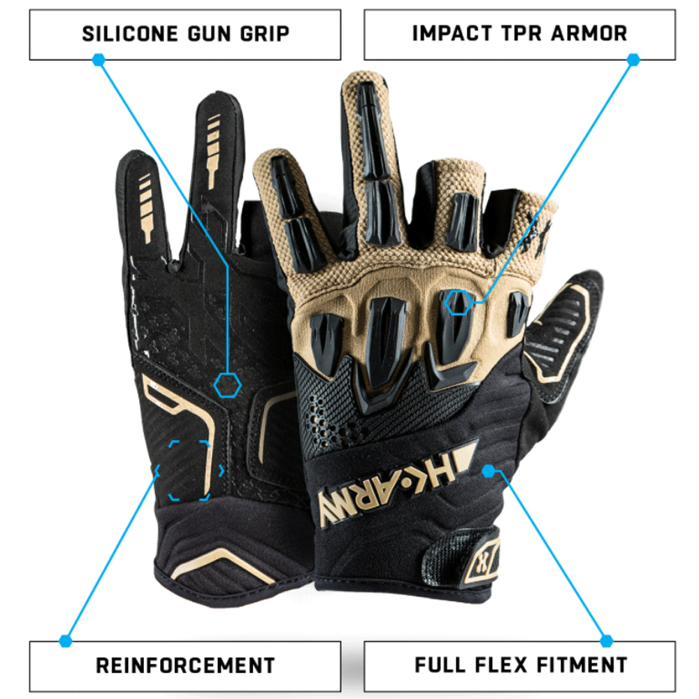 HK Army Hardline Armored Paintball Gloves