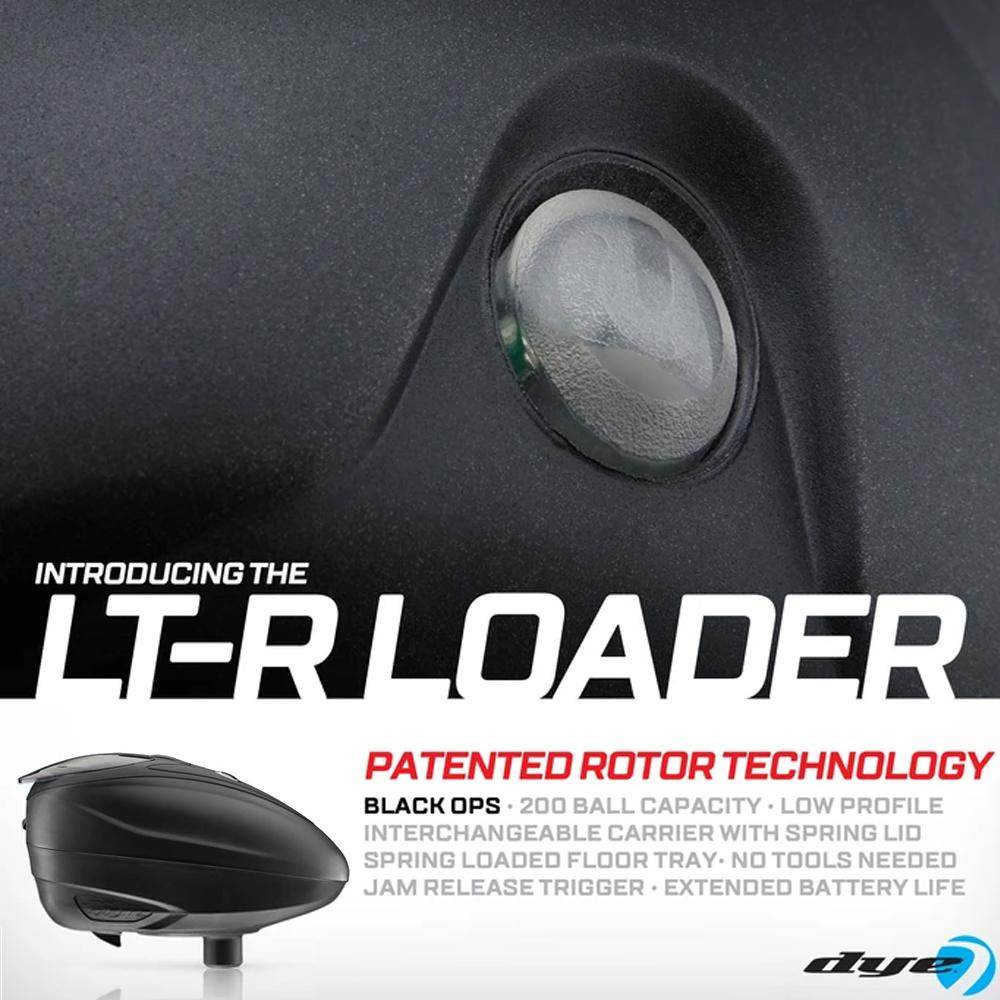 Dye LT-R Loader .68 cal Electronic Paintball Loader Hopper 30+ BPS - Black - PaintballDeals.com