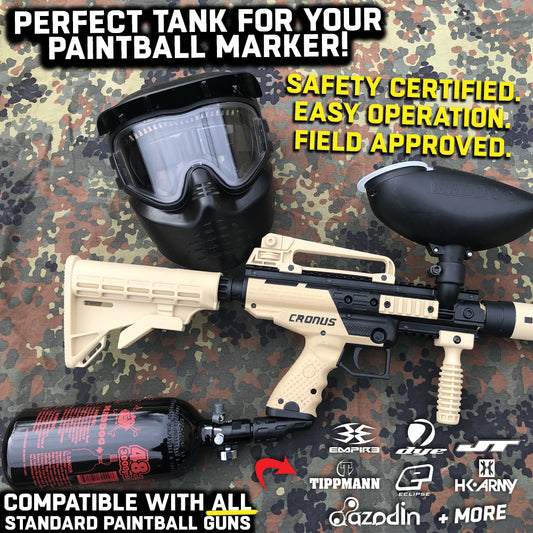 Maddog 48/3000 Compressed Air Aluminum HPA Paintball Tank with Regulator - 5 Yr Hydro