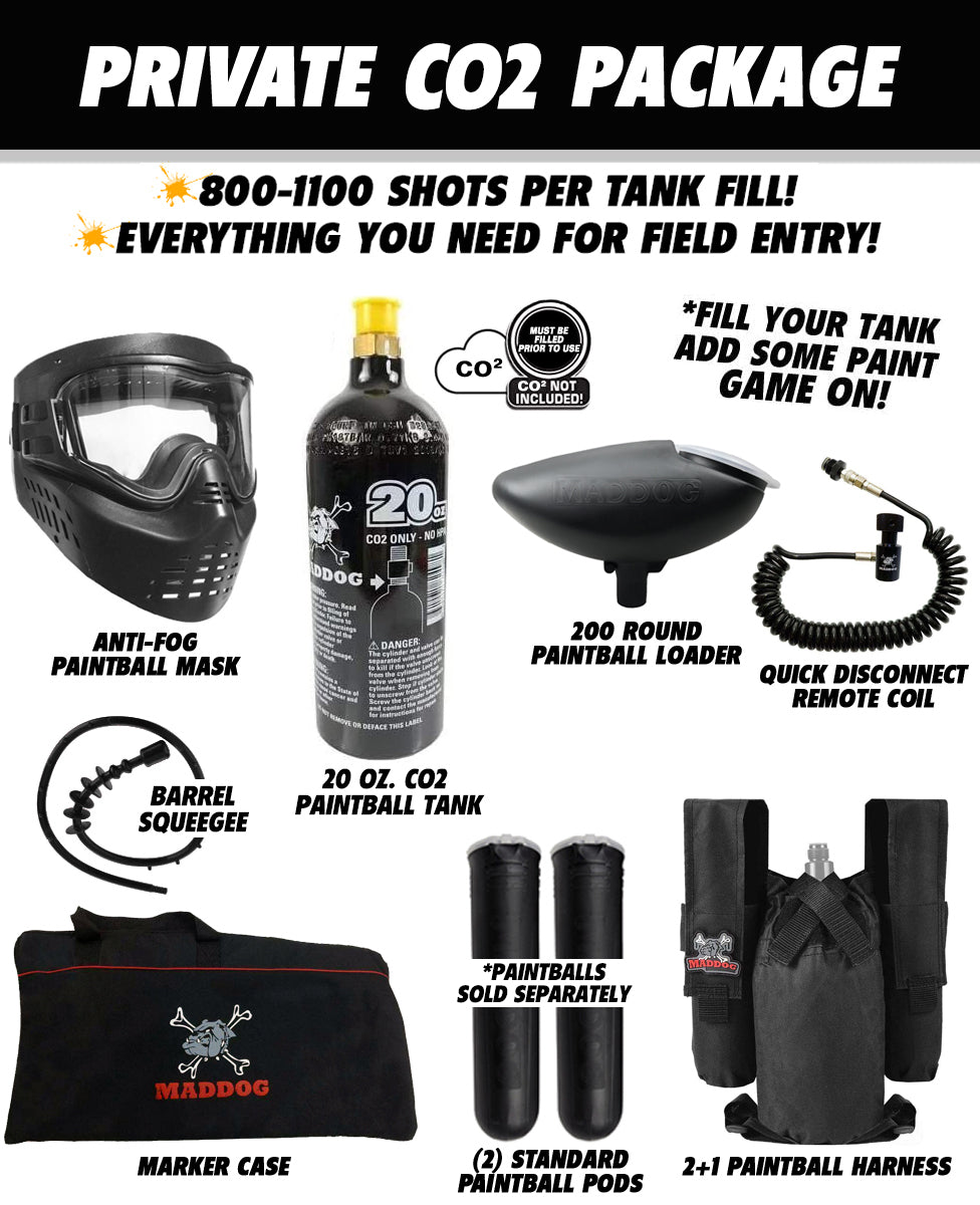 Tippmann Cronus Tactical Private CO2 Paintball Gun Package