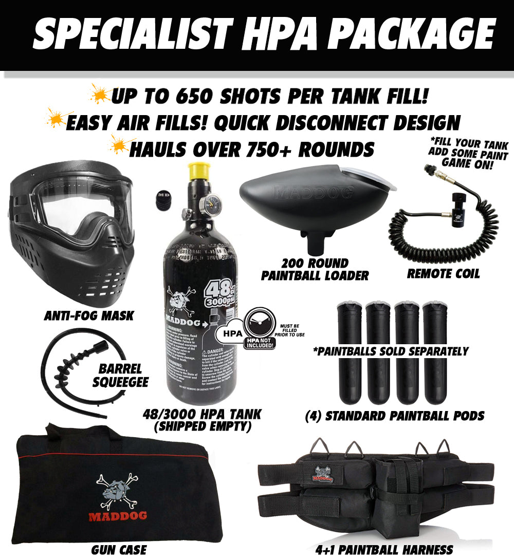 Tippmann Cronus Tactical Specialist HPA Paintball Gun Package