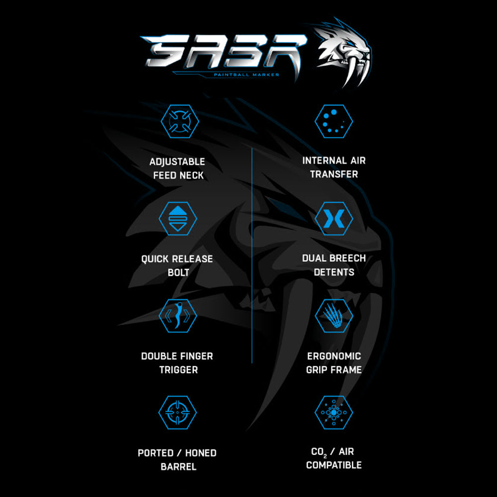 CLEARANCE HK Army SABR Paintball Gun - Marker Semi Auto .68 Cal - USED But NOT Abused