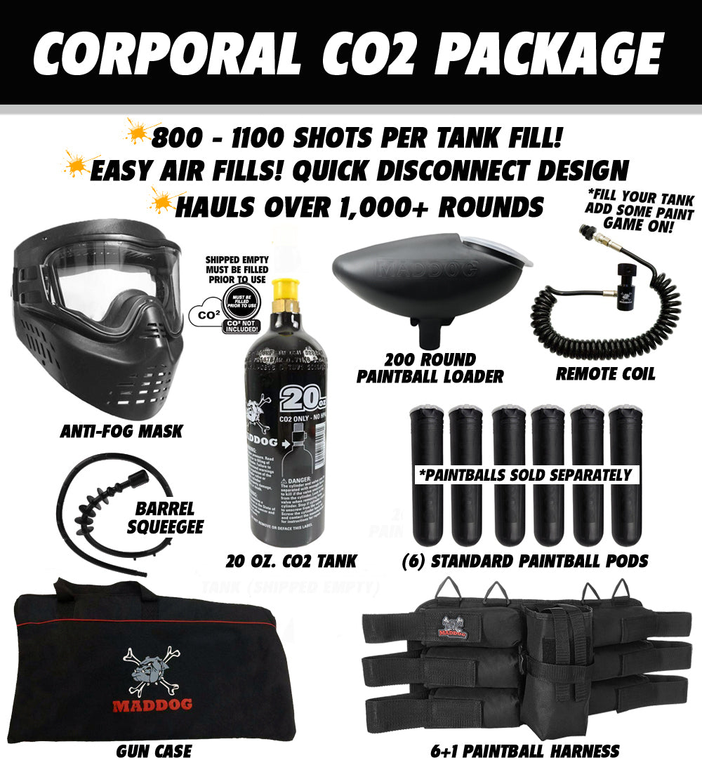 Tippmann Cronus Tactical Corporal CO2 Paintball Gun Package