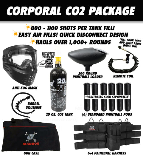 Tippmann Cronus Tactical Corporal CO2 Paintball Gun Package