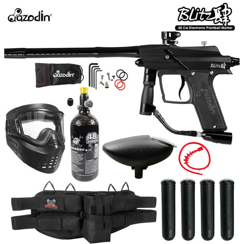 Azodin Blitz 4 Silver HPA Paintball Gun Marker Starter Package
