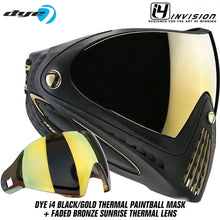Dye I4 Thermal Paintball Mask Goggles - Black / Gold