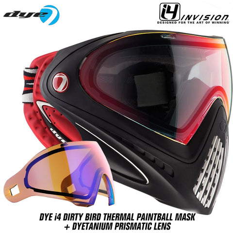 Dye I4 Thermal Paintball Goggles - Dirty Bird Red / Black