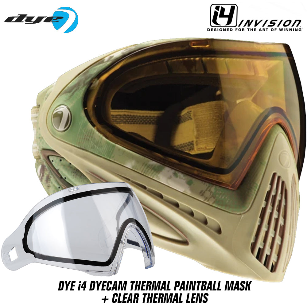 Dye I4 Thermal Paintball Mask Goggles + Thermal Lens Options