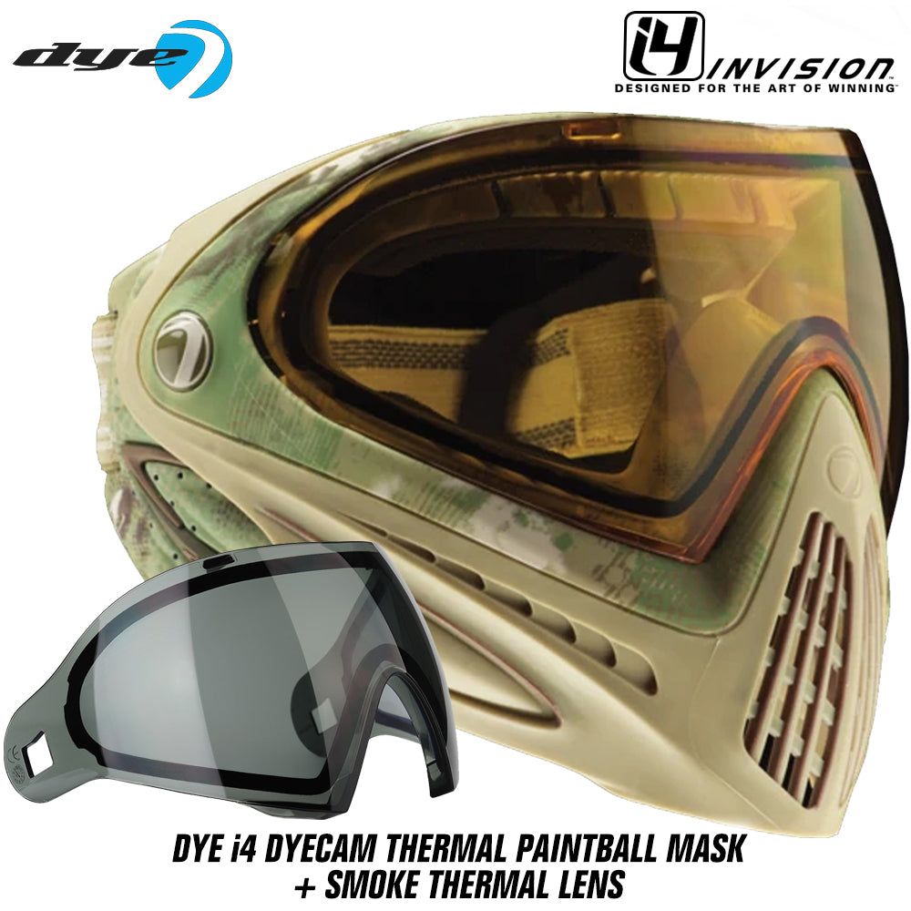 Dye I4 Thermal Paintball Mask Goggles + Thermal Lens Options