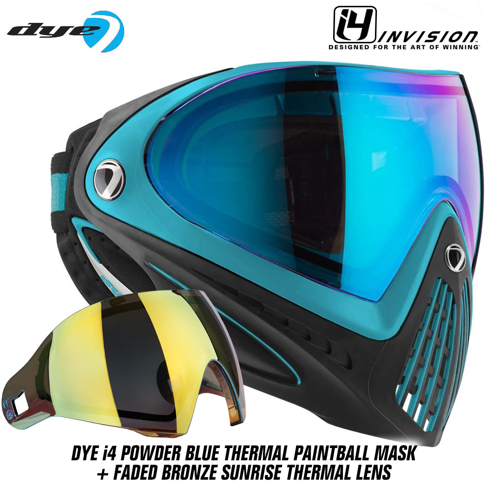 Dye I4 Thermal Paintball Goggles - Powder Blue