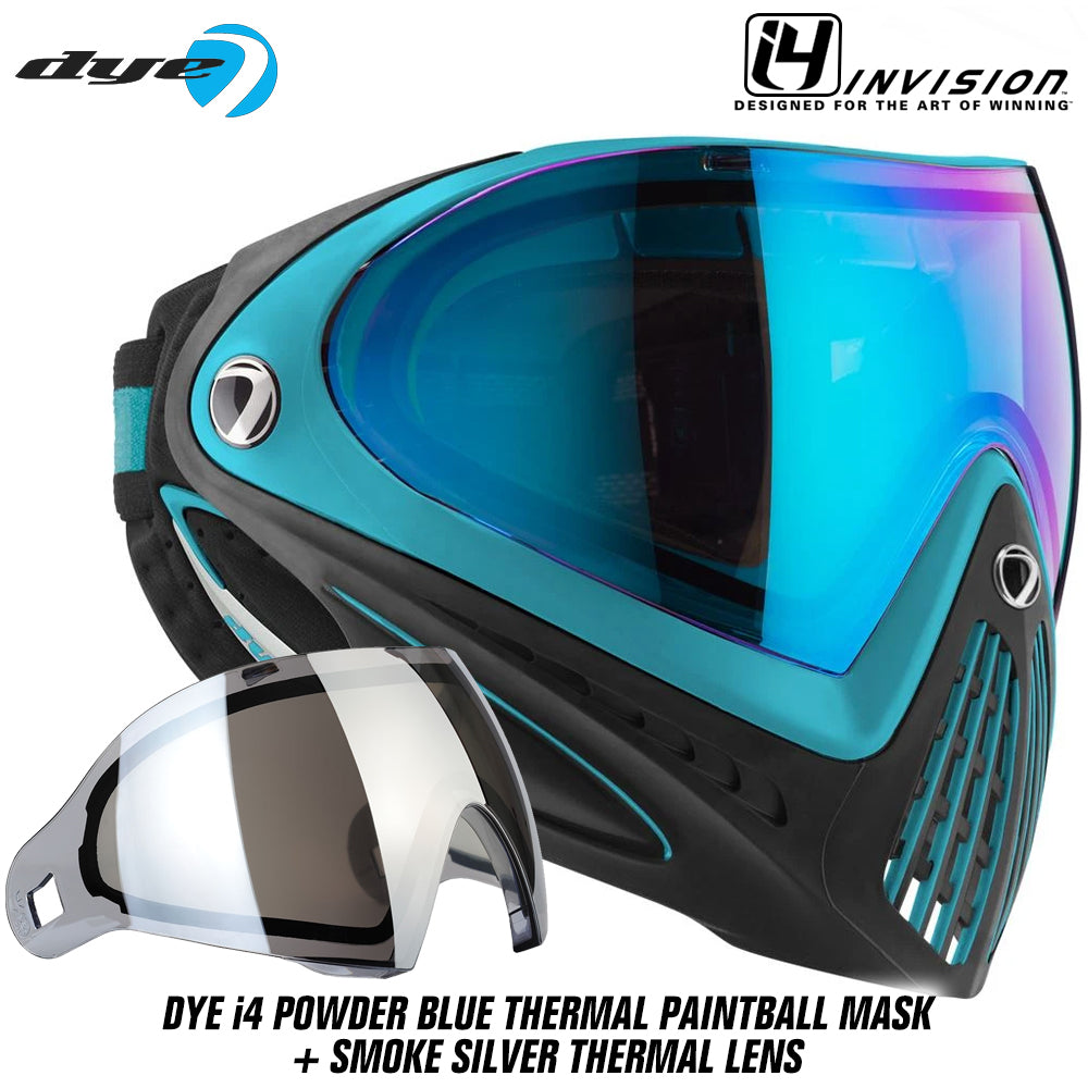 Dye I4 Thermal Paintball Goggles - Powder Blue