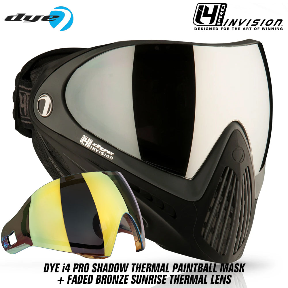 Dye I4 PRO Thermal Paintball Mask Goggles + Thermal Lens Options