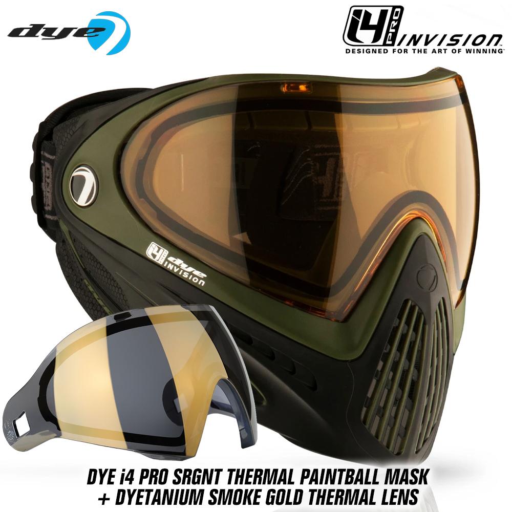 Dye I4 PRO Thermal Paintball Mask Goggles - SRGNT Black/Olive