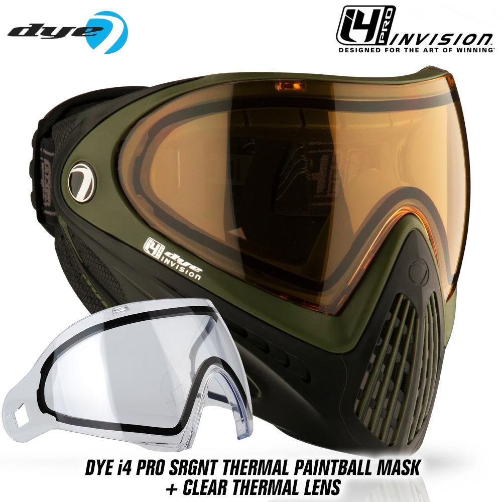 Dye I4 PRO Thermal Paintball Mask Goggles - SRGNT Black/Olive