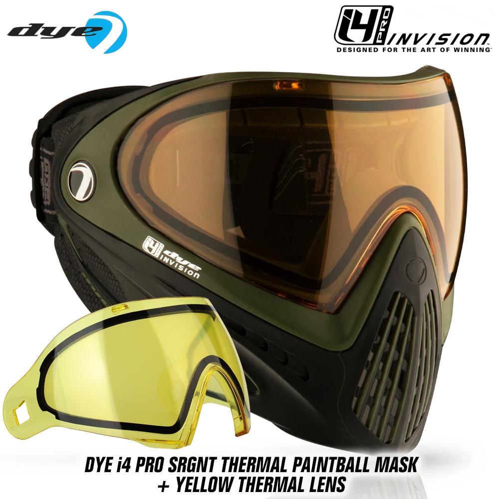 Dye I4 PRO Thermal Paintball Mask Goggles - SRGNT Black/Olive
