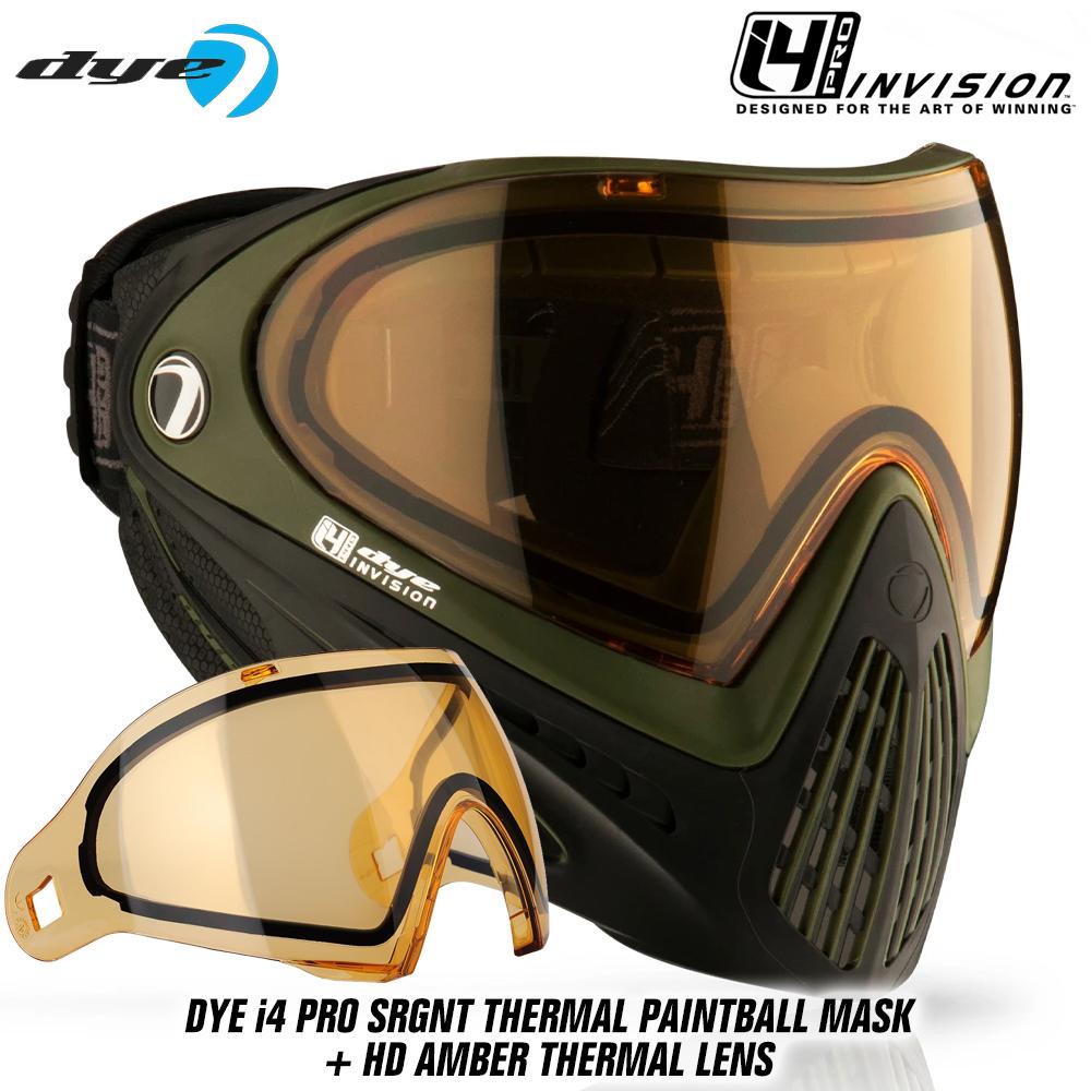 Dye I4 PRO Thermal Paintball Mask Goggles - SRGNT Black/Olive