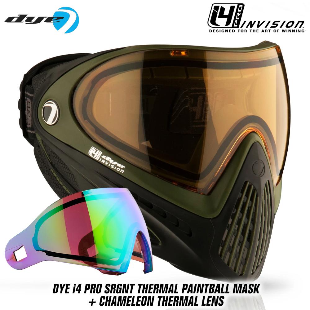 Dye I4 PRO Thermal Paintball Mask Goggles - SRGNT Black/Olive