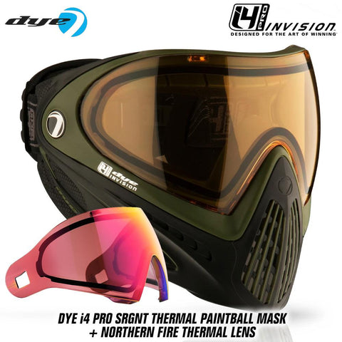 Dye I4 PRO Thermal Paintball Mask Goggles - SRGNT Black/Olive