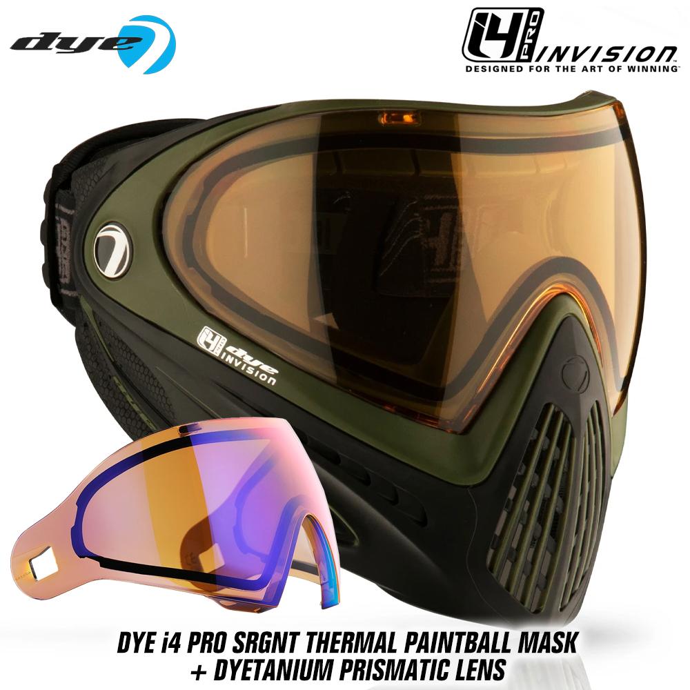 Dye I4 PRO Thermal Paintball Mask Goggles - SRGNT Black/Olive