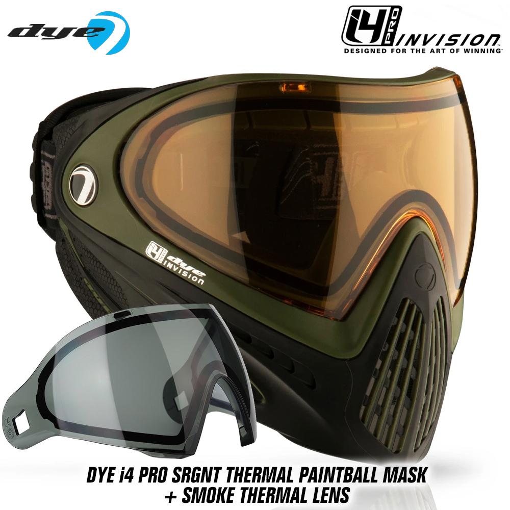 Dye I4 PRO Thermal Paintball Mask Goggles - SRGNT Black/Olive