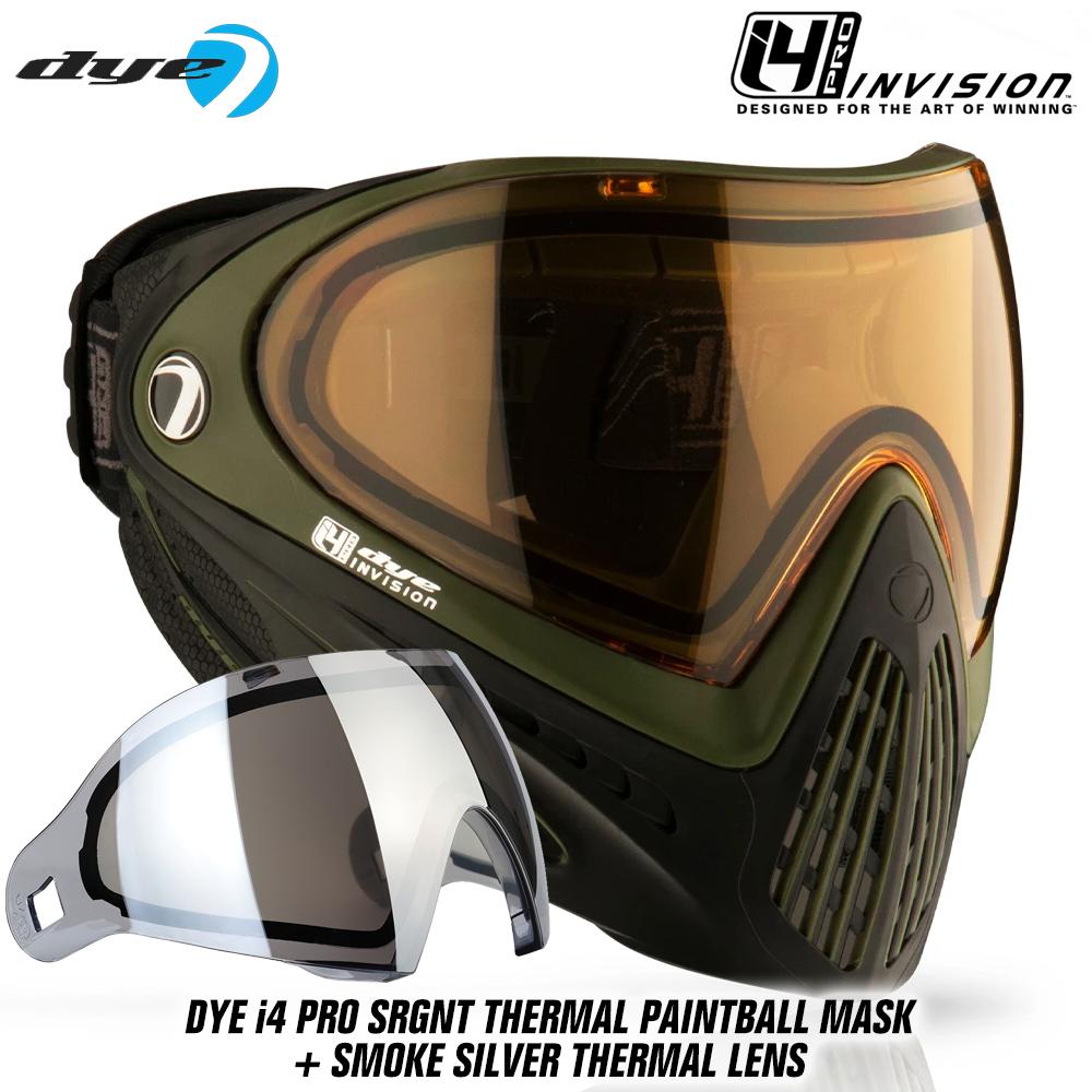 Dye I4 PRO Thermal Paintball Mask Goggles - SRGNT Black/Olive