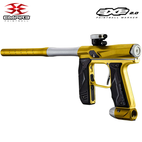 Empire Axe 2.0 Electronic Tournament Paintball Gun Marker - Full Auto - Dust Gold / Dust Silver