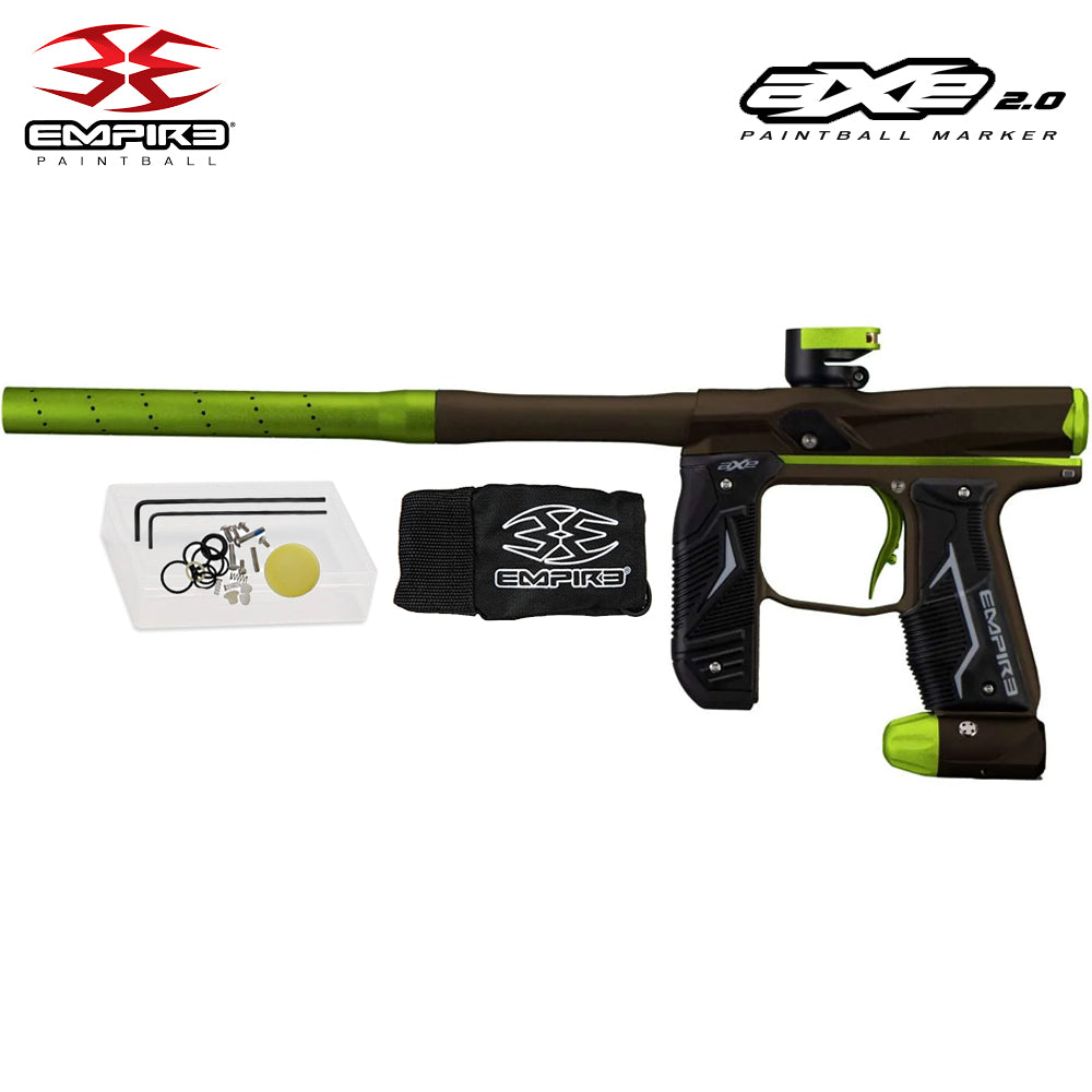 Empire Axe 2.0 Electronic Tournament Paintball Gun Marker - Full Auto - Dust Brown / Dust Green