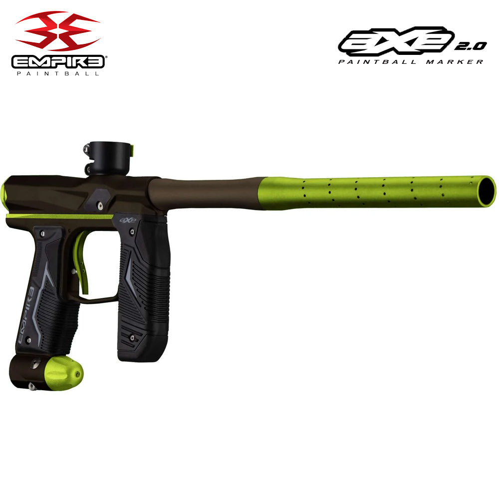 Empire Axe 2.0 Electronic Tournament Paintball Gun Marker - Full Auto - Dust Brown / Dust Green