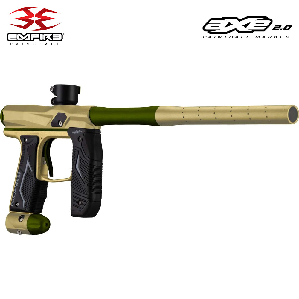 Empire Axe 2.0 Electronic Tournament Paintball Gun Marker - Full Auto - Dust Tan / Dust Olive
