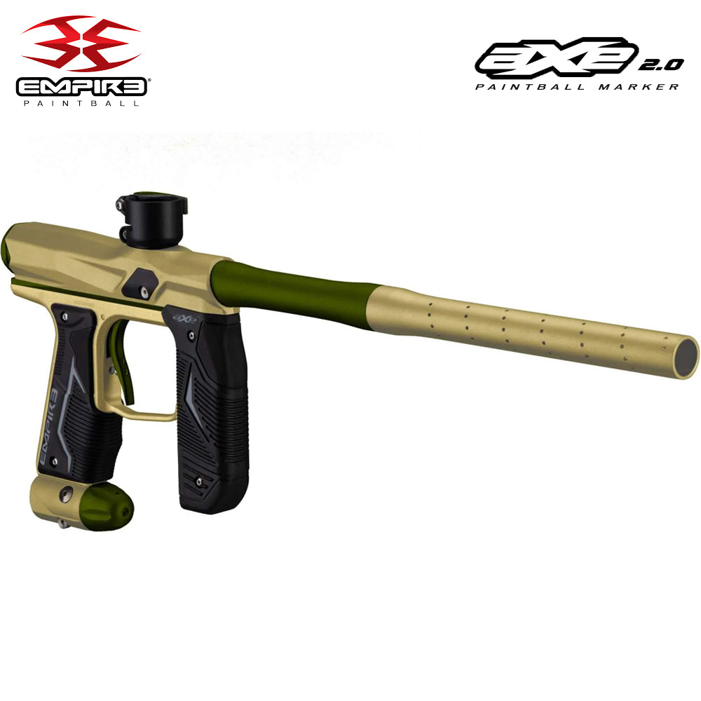 Empire Axe 2.0 Electronic Tournament Paintball Gun Marker - Full Auto - Dust Tan / Dust Olive