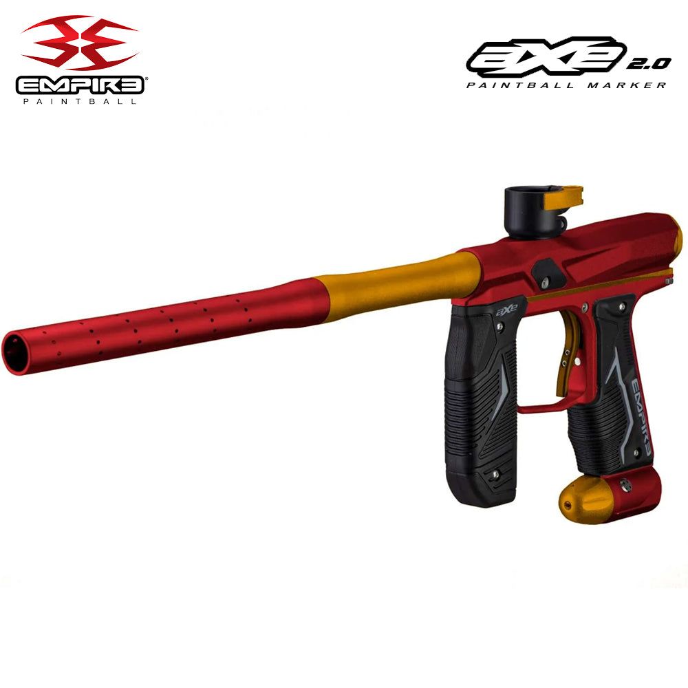 Empire Axe 2.0 Electronic Tournament Paintball Gun Marker - Full Auto - Dust Red / Dust Orange