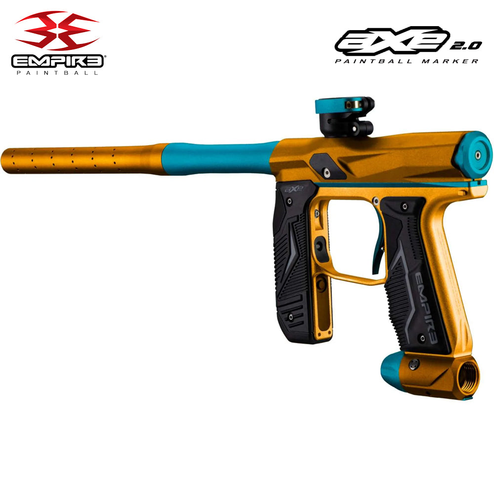 Empire Axe 2.0 Electronic Tournament Paintball Gun Marker - Full Auto- Dust Orange / Dust Aqua