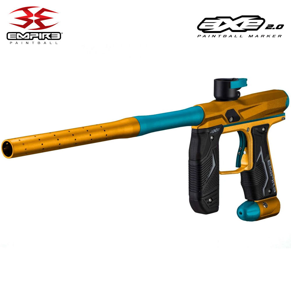 Empire Axe 2.0 Electronic Tournament Paintball Gun Marker - Full Auto- Dust Orange / Dust Aqua