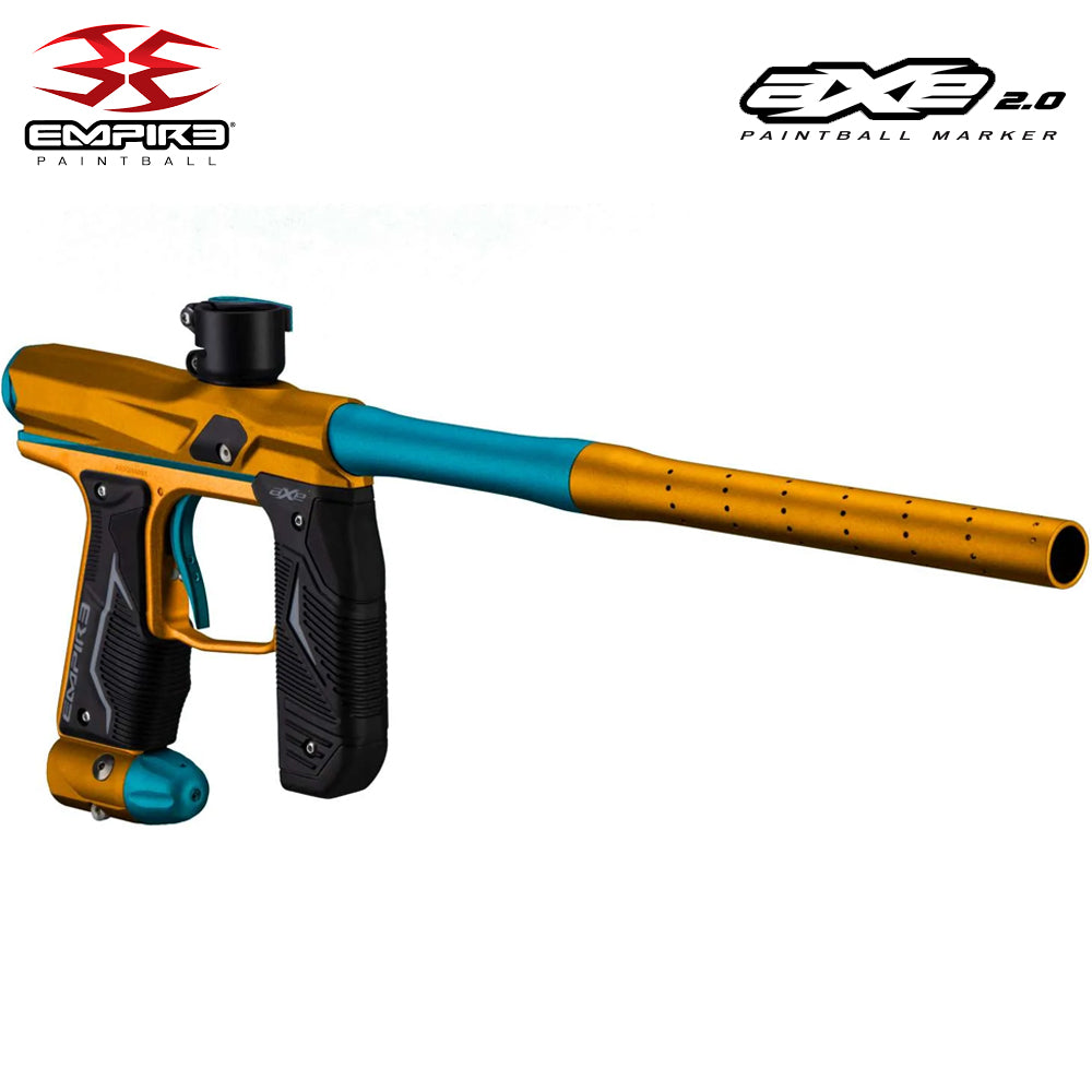 Empire Axe 2.0 Electronic Tournament Paintball Gun Marker - Full Auto- Dust Orange / Dust Aqua