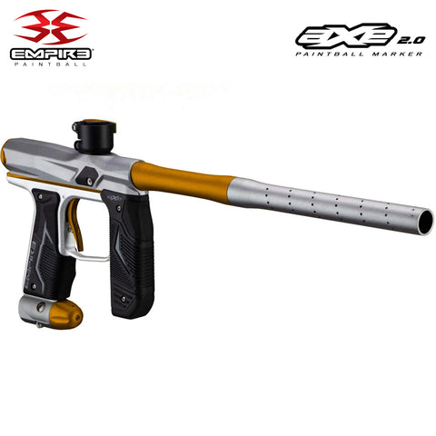 Empire Axe 2.0 Electronic Tournament Paintball Gun Marker - Full Auto - Dust Silver / Dust Gold