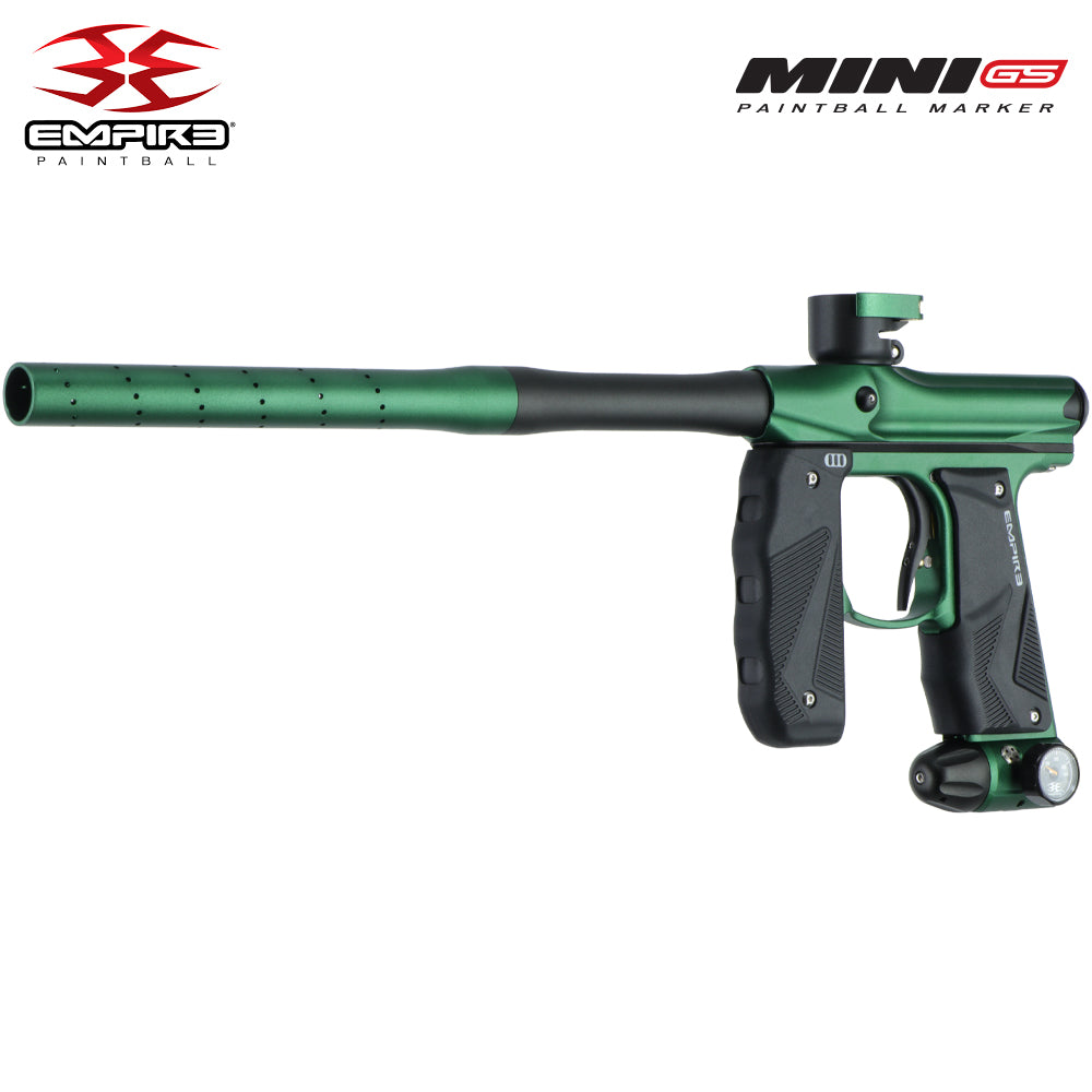 Empire Mini GS Full Auto Paintball Gun Marker w/ 48/3000 HPA Tank, Empire Halo Too Loader, Empire Helix Thermal Mask, Neck Protector, 4+3 Harness & (4) Pods Starter Package