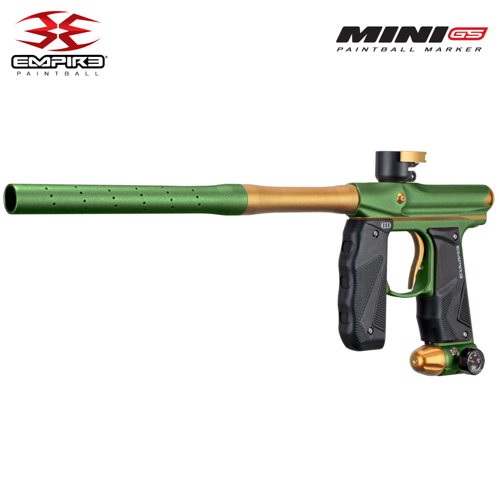 Empire Mini GS Electronic Paintball Gun .68 Caliber - Full Auto - Dust Olive / Dust Tan 2-pc Barrel