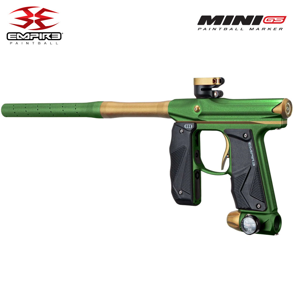 Empire Mini GS Full Auto Paintball Gun Marker w/ 48/3000 HPA Tank, Empire Halo Too Loader, Empire Helix Thermal Mask, Neck Protector, 4+3 Harness & (4) Pods Starter Package