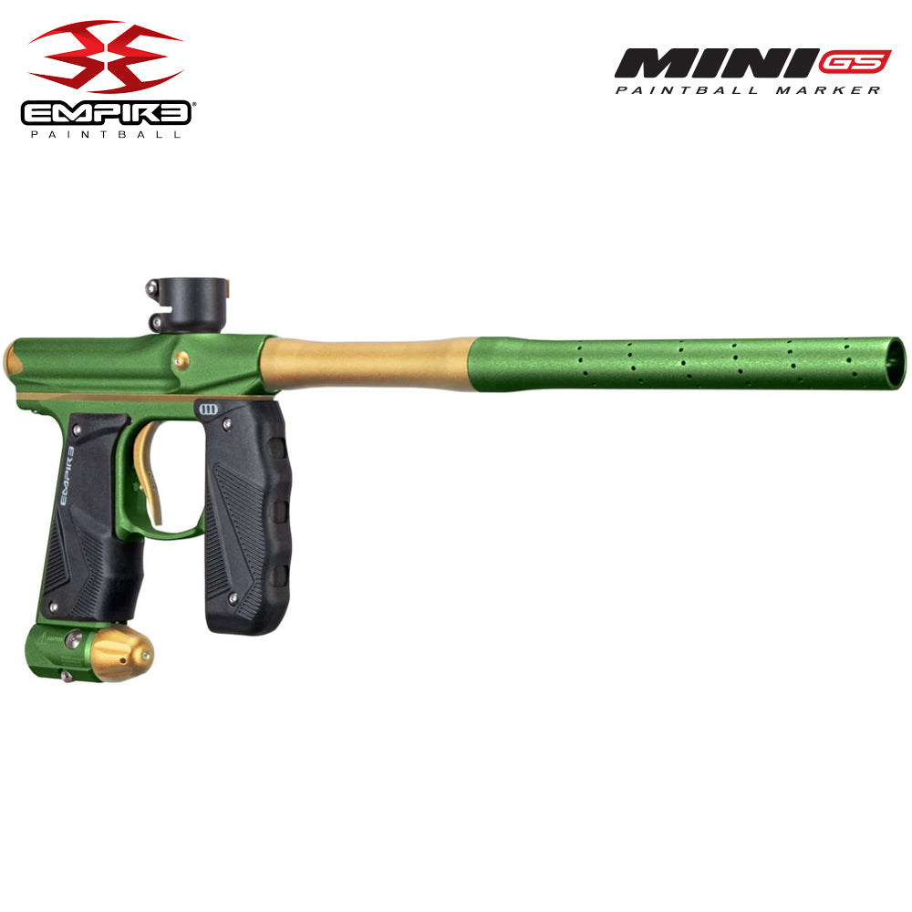 Empire Mini GS Electronic Paintball Gun .68 Caliber - Full Auto - Dust Olive / Dust Tan 2-pc Barrel