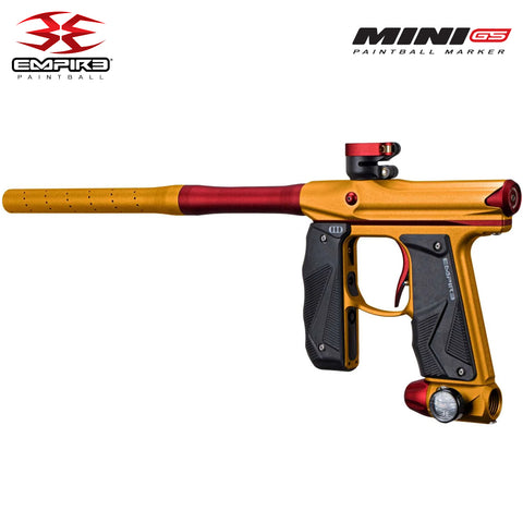 Empire Mini GS Electronic Paintball Gun .68 Caliber - Full Auto - Dust Orange / Dust Red 2-pc Barrel