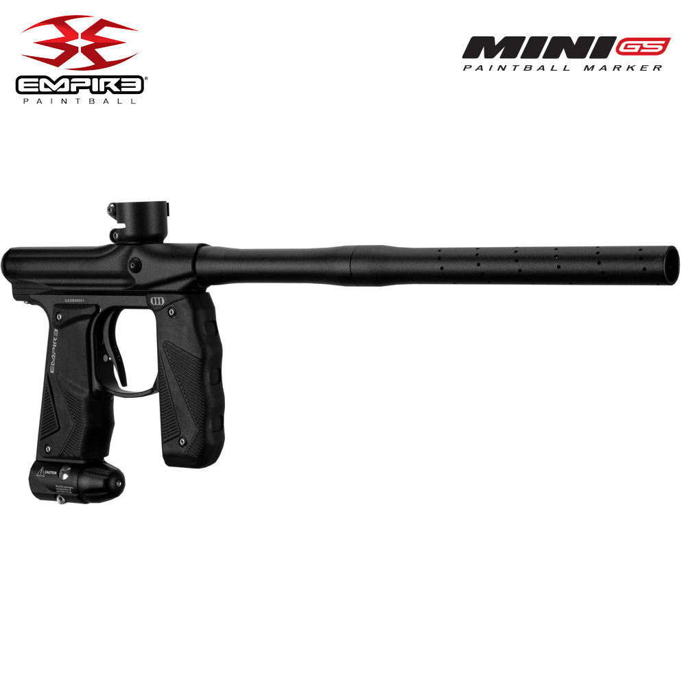 Empire Mini GS Electronic Paintball Gun .68 Caliber - Full Auto - Dust Black 2-pc Barrel