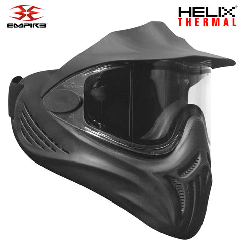 CLEARANCE Helix Thermal Paintball Mask Goggles with Removeable Dual Pane Anti Fog Lens - Black - USED But NOT Abused