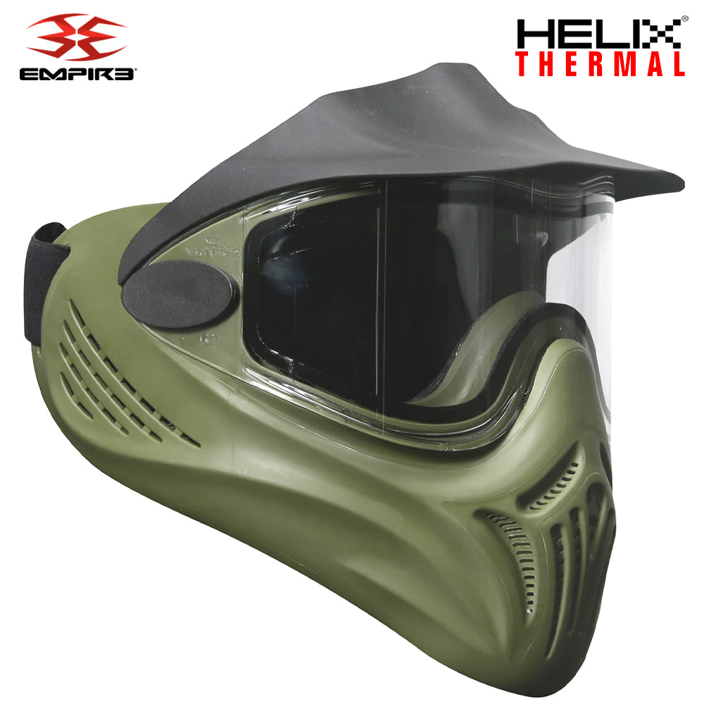 Empire Helix Thermal Paintball Mask Goggles with Removeable Dual Pane Anti Fog Lens - Olive
