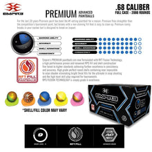Empire Premium .68 Caliber Paintballs - Metallic Yellow Shell / Carbon Fiber Pattern Fill - Full Case 2,000 Rounds - PaintballDeals.com