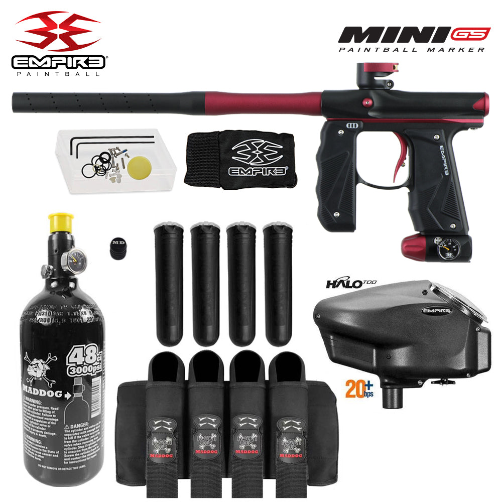 Empire Mini GS Advanced Electronic HPA Paintball Gun Package