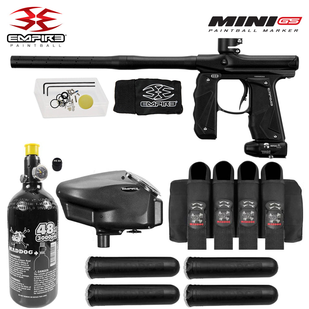 Empire Mini GS Advanced Electronic HPA Paintball Gun Package